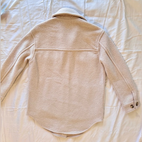 WILFRED FREE The Ganna Off-White Merino Wool Utility Shirt Jacket Shacket - Picture 14 of 16